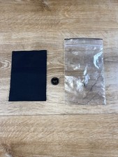 Authentic Chanel Paris Enamel Logo Metal Button W Fabric Swatch