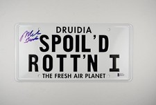 Mel Brooks Spaceballs Vespa Autographed Signed License Plate Beckett BAS COA