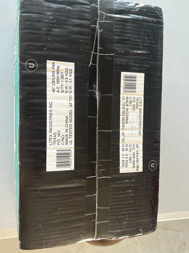 Litex - Celeste  - 4 Blade Ceiling Fan with Light Kit, In Box/ Model Cc42ww4LK - Image 4 of 4