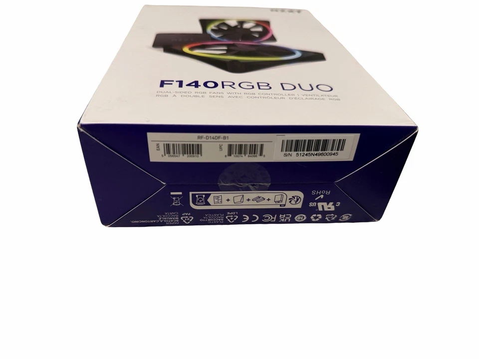 NZXT F140 RGB DUO 140mm Case Fan - Black (2-Pack) - READ - Image 3 of 3