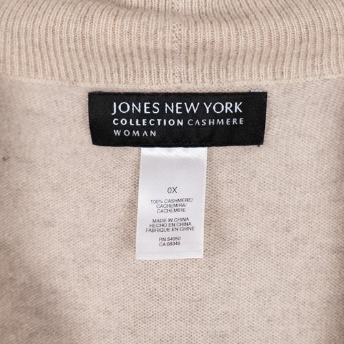 Jones New York Collection Cashmere Cardigan SZ 0X Shawl Collar Button Front Cozy - Picture 6 of 6
