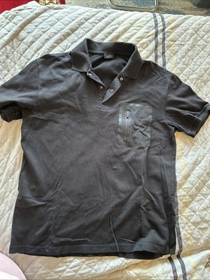 Herren Network Poloshirt Gr. L Schwarz mit Aufdruck