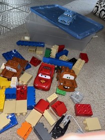 LEGO DUPLO: Big Bentley (5828); Incomplete; Missing 4 Pieces Plus Tupperware Box