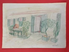 Vincent van Gogh Drawing on paper (Handmade) signed and stamped