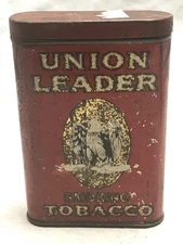 Union Leader Smoking Tobacco Flip Top Lid Pocket Size Tin