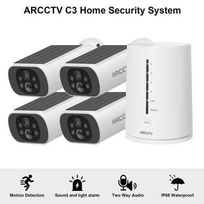 ARCCTV Solar 4MP Security Camera System Outdoor 5Ghz Wifi Night Vison Smart Home