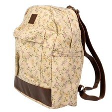 Stylish Floral Canvas Backpack for Women Lightweight Multi-Pocket Daypac