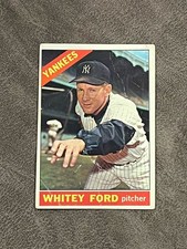 1966 Topps Whitey Ford #160 Low Grade Set Filler Yankees HOF Legend!