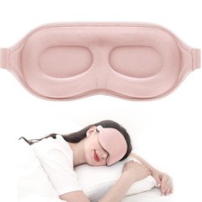 MZOO 3D Sleep Mask for Side Back Sleepers, Light Blocking, Soft Breathable