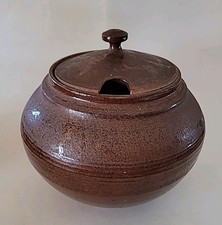 Stoneware Tureen With Lid. Handthrown. Artist Signed And Dated '79.
