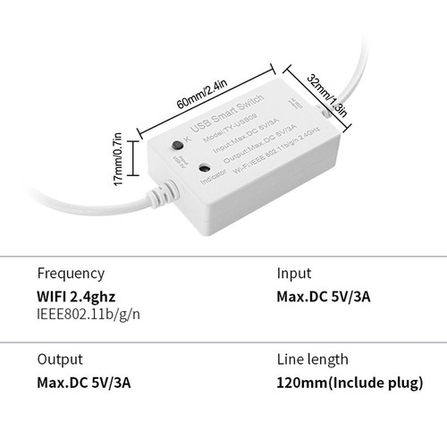 For Tuya WIFI Controller for Household Appliance Timer with USB Smart Switch - Picture 5 of 12