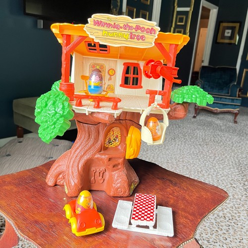Vintage 1970s Weebles Winnie the Pooh Hunny Tree Playset w Pooh Tigger Christoph