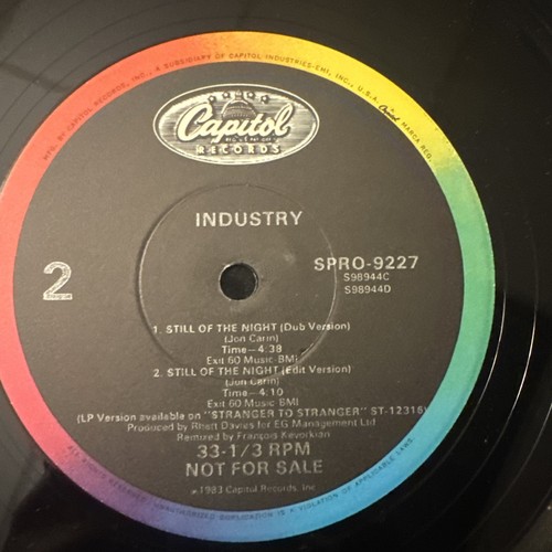 Industry 12” Vinyl Still Of The Night - Picture 4 of 7