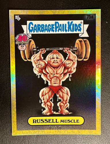 Russell Muscle [Black] #75a 2025 Topps Worst of Garbage Pail Kids 40th Anniversary card