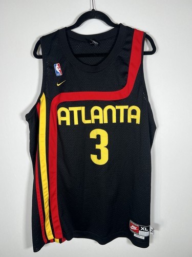 Vintage Y2K Nike Atlanta Hawks Shareef #3 black basketball jersey 74 retro XL