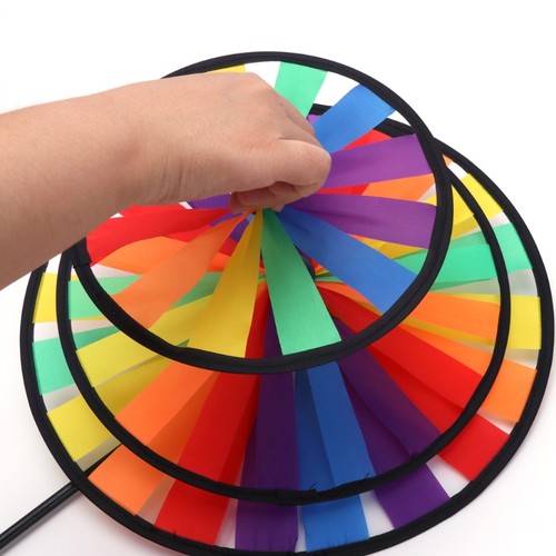 Rainbow Wind Spinner Colorful Windmill Cute Cartoon Animal Winnower Kids Toy - Picture 6 of 8