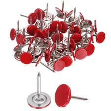 100Pcs Upholstery Tacks, 11mmx17mm Flat Head Thumb Tack, Red