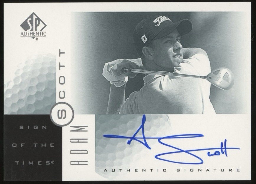 Upper Deck 2001 SP Authentic Sign of the Times Adam Scott Auto AS