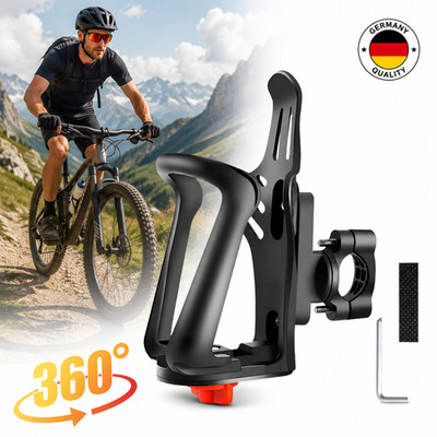 Fahrrad Flaschenhalter Trinkflaschenhalter verstellbar MTB e-Bike Schwarz DE