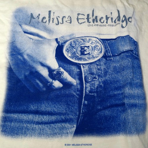 Vintage Concert T Shirt 2001 Y2K Melissa Etheridge Gildan Heavy Cotton XL - Picture 2 of 7