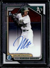 2024 Bowman Draft Josh Kuroda-Grauer Chrome Auto 1st Prospect #CPA-JK Athletics