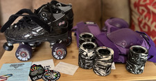 Sure-Grip International GT-50 Sparkle Women's Skates Size 5 w/ Pads  Wheels