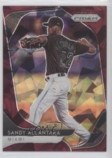 2020 Panini Prizm Tier II Burgundy Cracked Ice 16/25 Sandy Alcantara #133 0c6