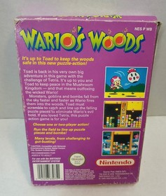 Nintendo NES Game - Wario's Woods In Box - 1995 Wario