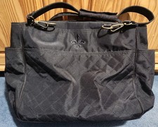 Kalencom Quilted Diaper Bag Black Tote w/ Shoulder Strap