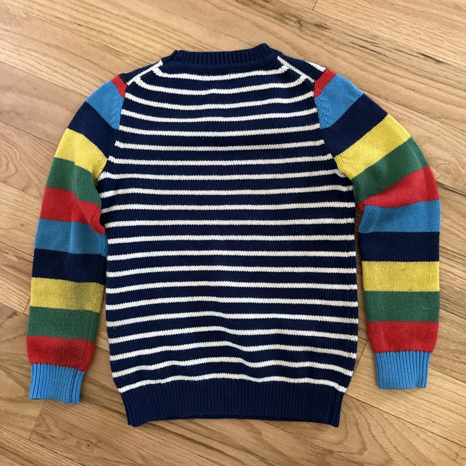 Suéter Boden Youth Color Block Arco Iris Talla 8-9 Rayas Foto 3 de 4