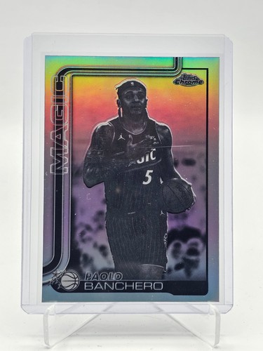 PAOLO BANCHERO 2025-26 TOPPS CHROME UPDATE NEGATIVE REFRACTOR #5 MAGIC Q6383