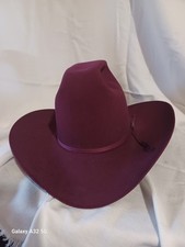Resistol 5X Beaver Cowboy Hat Burgundy Las Vegas Vintage Size 7