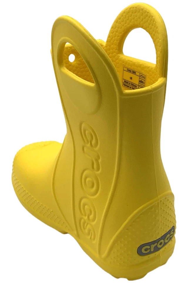 Crocs Niño Pequeño Unisex Mango Gráfico Bota de Lluvia Amarilla Foto 3 de 3