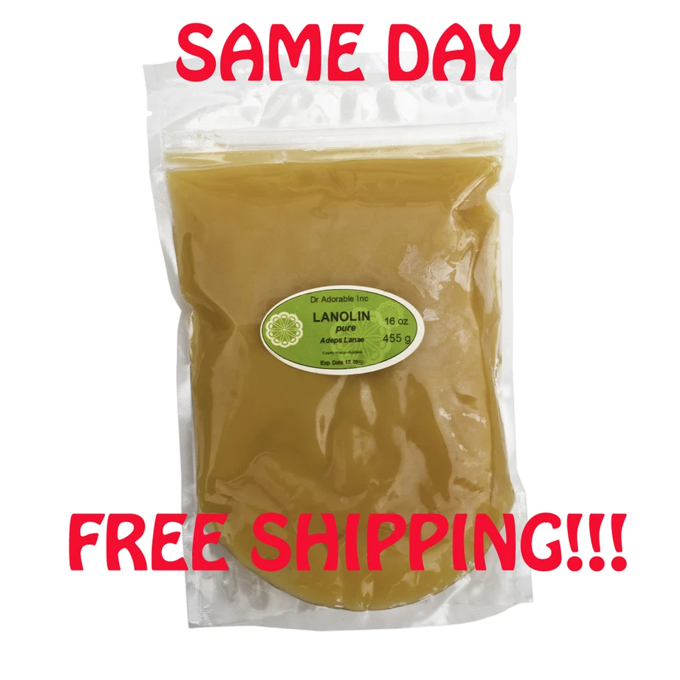 DR ADORABLE ORGANIC LANOLIN USP GRADE SKIN LIP MOISTURIZING 1 LB 2 LB 3 LB-UP TO 10 LB