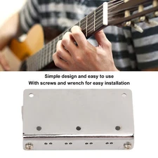 Silver 8 String Mandolin Tailpiece Rectangle Guitar Instrument Accessories Part