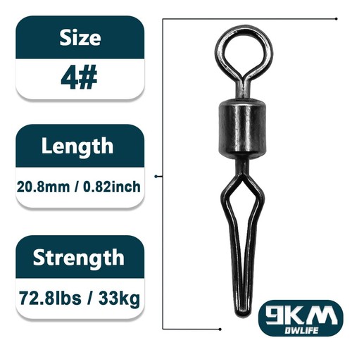 50 Stck. Rollen Wirbel Schnur Clip Drop Shot Wirbel Verbinder Senker Gewicht Form - Bild 15 von 17
