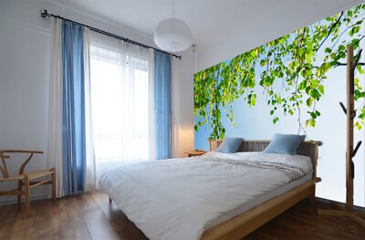 3D Branches Leaves ZHUA4703 Wallpaper Wall Murals Removable Self-adhesive Ann