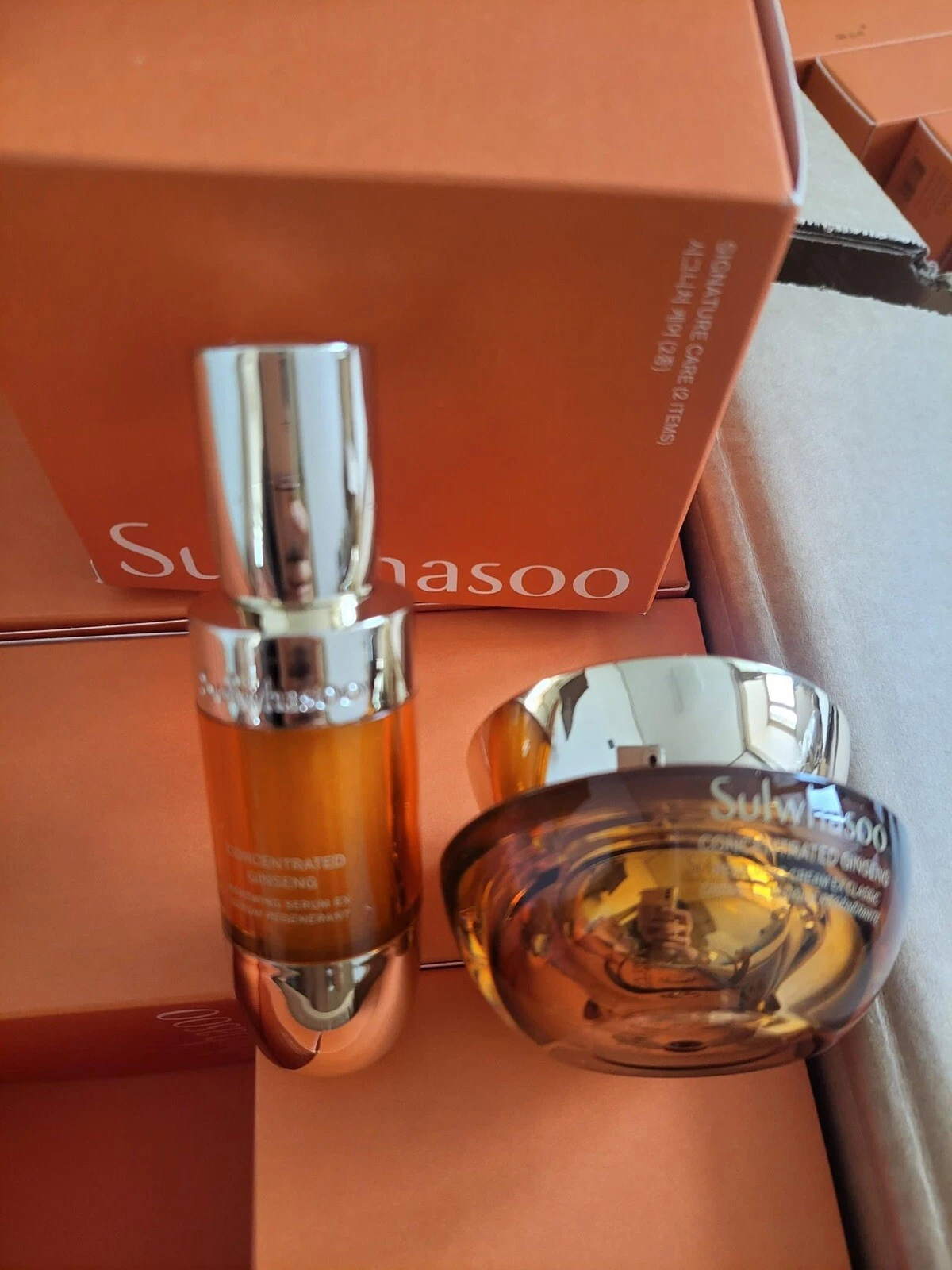 Sulwhasoo Signature Care 2pcs Serum 8ml Cream Ex Classic 10ml Anti-Aging KBeauty