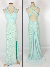 Morgan & Co $160 Evening Prom Formal Cruise Dress size 5 Sage Long Junior NEW