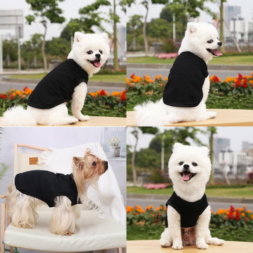 Dog Shirt Vest Clothes for Small Dogs Boy Girl Summer Solid Stretchy Puppy T-Shi - Picture 4 of 12