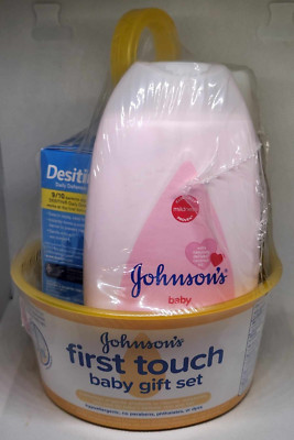 Johnson's First Touch Baby Gift Set With Baby Lotion, Diaper Cream And Shampoo