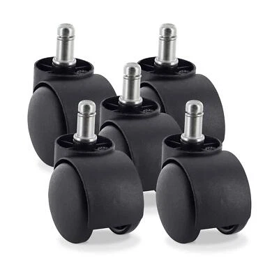 Outwater's Office Chair Replacement Casters|7/16" Grip Neck Stem|Set of 5