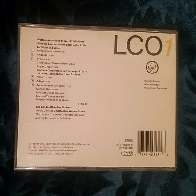 LCO 1 Sinfonia 1989 Virgin Classics London Chamber Orchestra