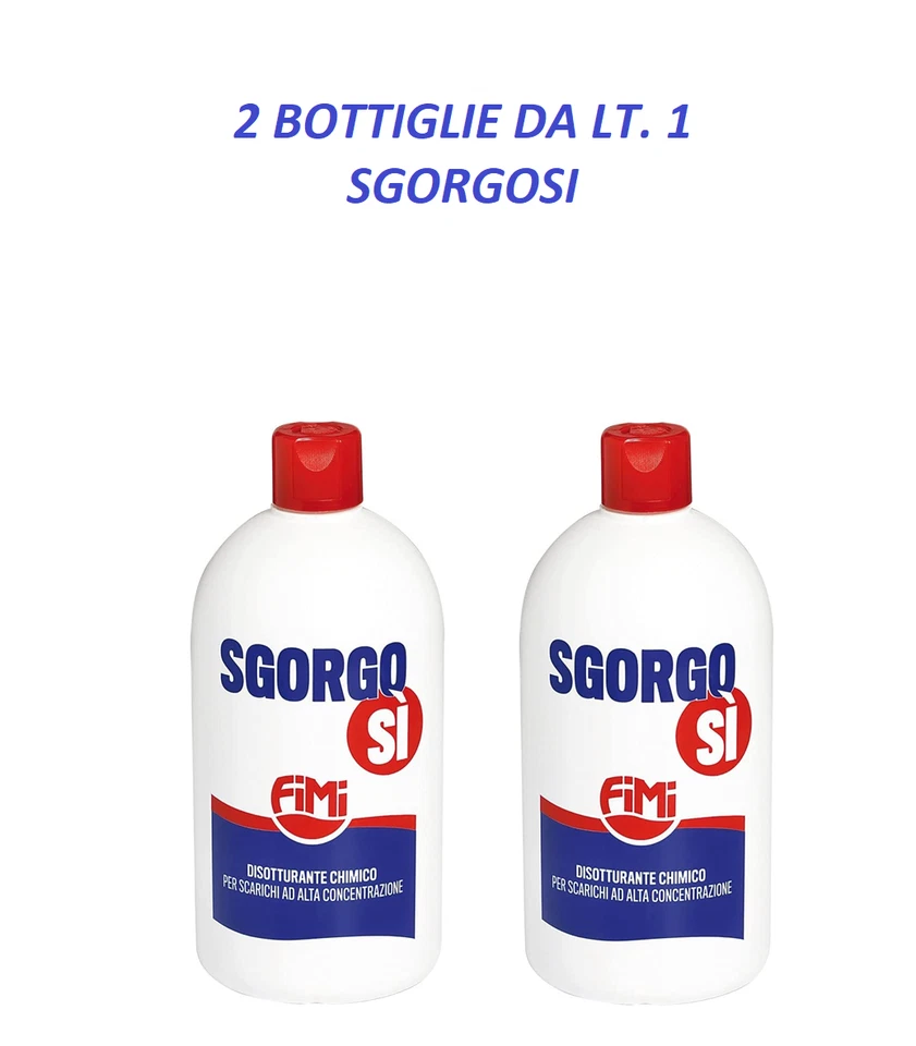 2 CONF. LT 1 FIMI SGORGOSI DISOTTURANTE SGORGANTE SCARICHI LAVANDINO LAVELLO