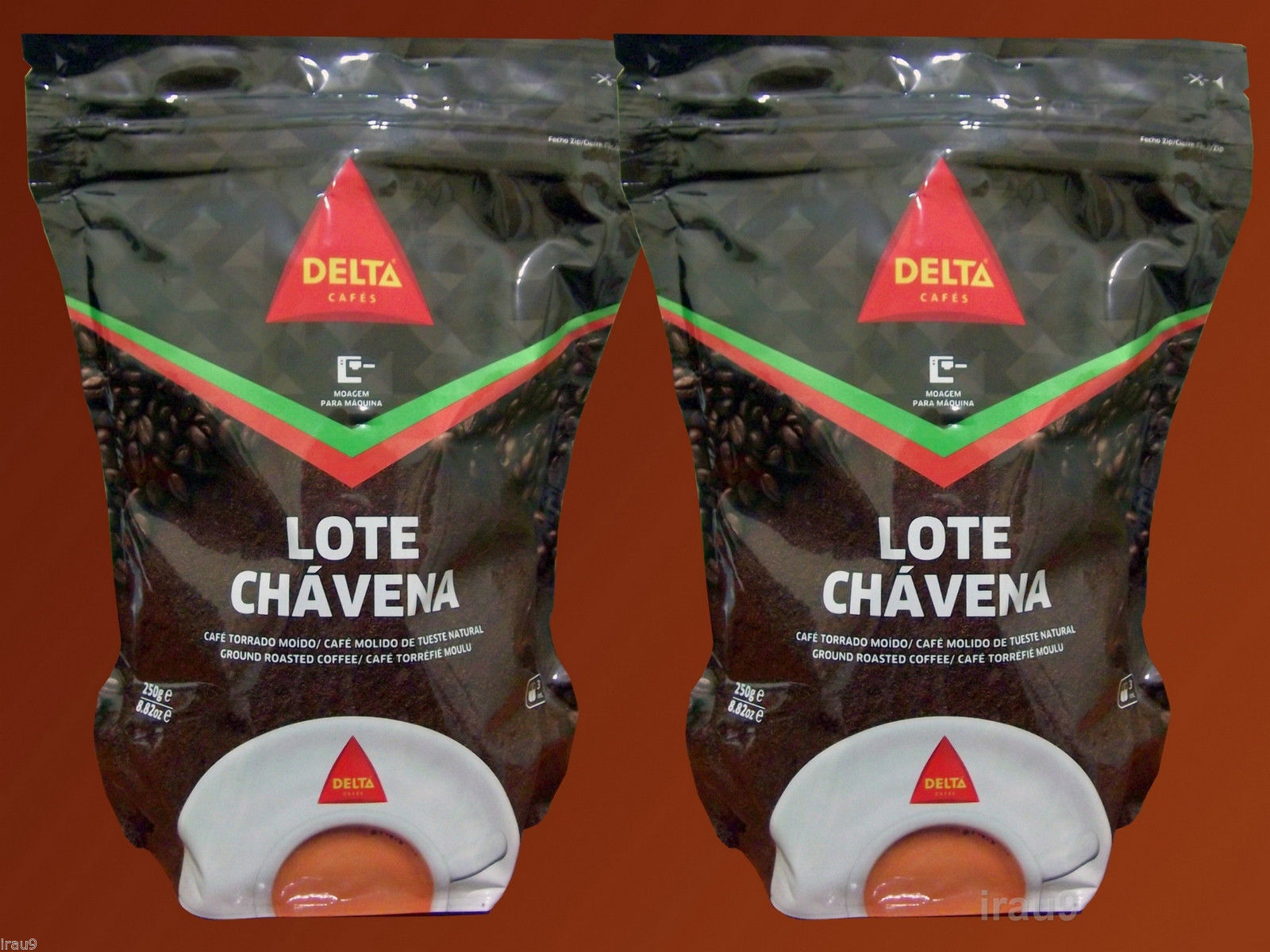 Delta Ground Coffee Roasted Chavena 2x 250g, 500g, 1.1lb Espresso Portugal кофе