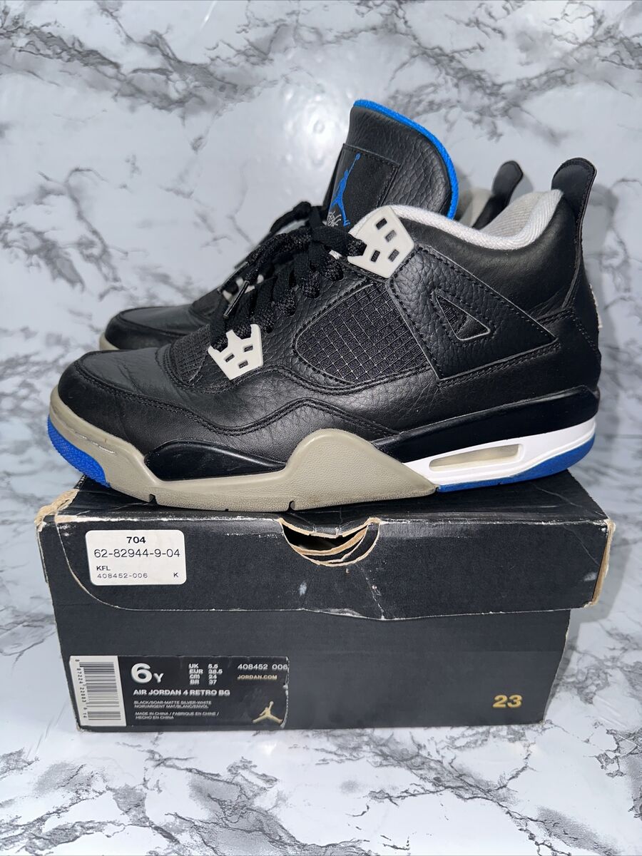Nike Air Jordan 4 Retro GS Alternate Motorsport 6 Y Black Nike Air Jordan 4 Retro GS Alternate Motorsport 6 Y Black
