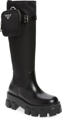 PRADA Monolith Mini Bag Knee High Boot - Size 7US / 37EU  display picture 1
