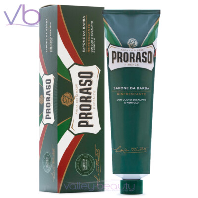 PRORASO Sapone Da Barba Rinfrescante, Green Shaving Cream Eucalyptus, Menthol