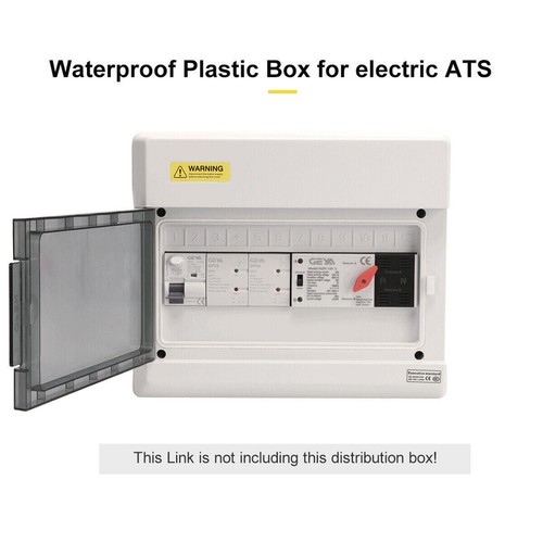 GEYA Automatic Transfer Switch 2P 100A 110V Grid to AC Generator Dual Power RAIL - Picture 14 of 14