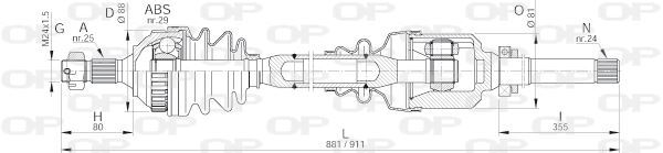 Cardan avant droit Peugeot 306 et 405 II élimine les vibrations au volant pour retrouver le confort